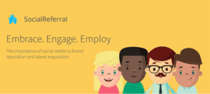 an image of an embrace engage and employ social referral graphic