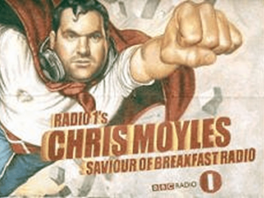 an image of chris moyles as a superhero