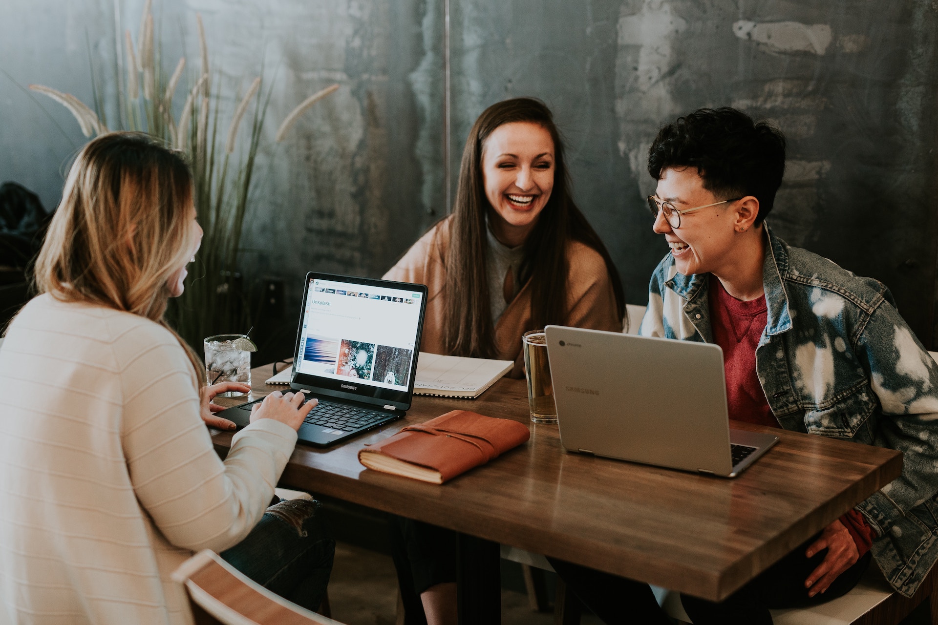 group of friends showing digital engagement